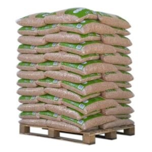 Granulés de Bois DIN Pellets - Fabrication Française 100% Résineux - Palette de 65 Sacs de 15 kg (975 kg)