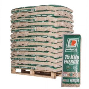 Granulés de Bois VanRoje Premium - Pellets 100% Résineux - Palette de 65 Sacs de 15 kg (975 kg)