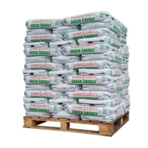 Granulés de Bois Green Energy - Certifiés DINplus & ENplus A1 - Palette de 65 Sacs de 15 kg