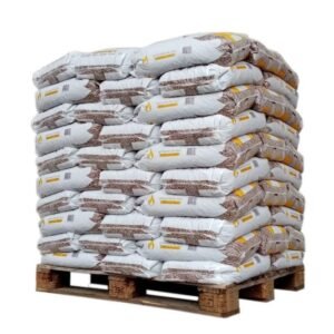 Granulés de Bois Sun Fire - Certifiés NF - Fabrication Française - Palette de 70 Sacs de 15 kg (1050 kg)