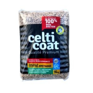 Granulés de Bois Celticoat Premium - Pellets 100% Résineux - Palette de 66 Sacs de 15 kg (1050 kg)