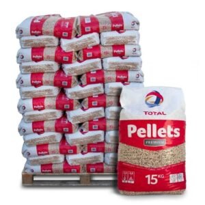 Granulés de Bois Total Pellets Premium - Certifiés DINplus - Palette de 66 Sacs de 15 kg (990 kg)